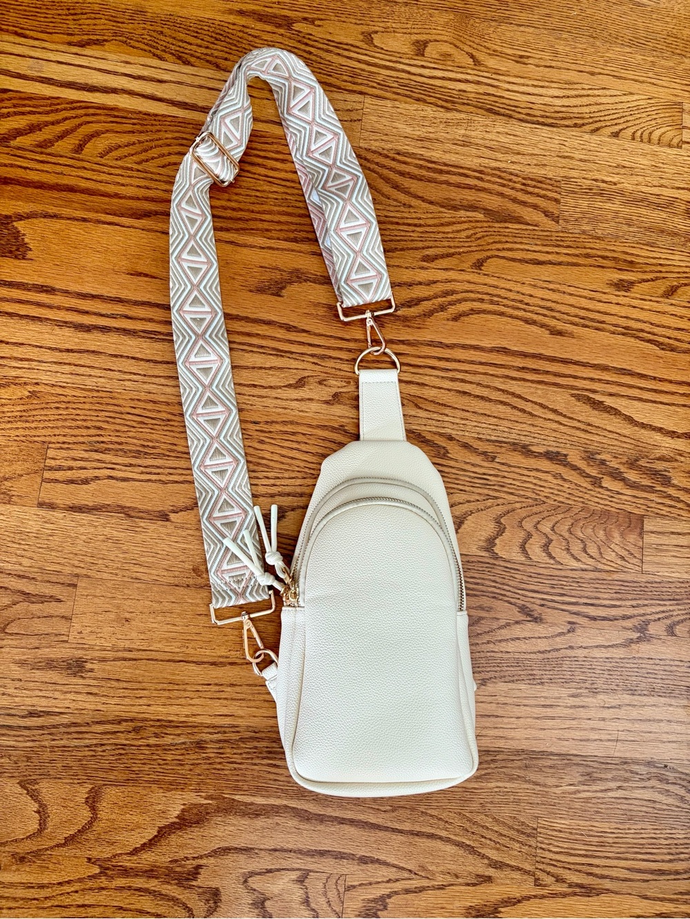 Ah Dorned Vegan Leather Sling Crossbody Bag with Adjustable Strap
